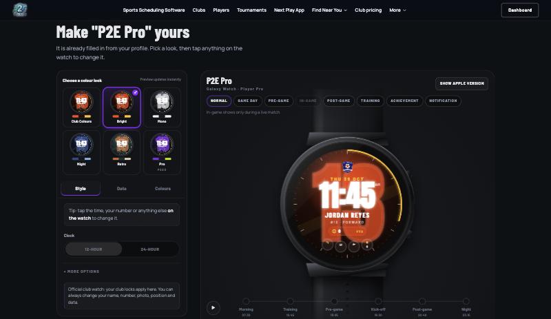 Watch Studio game-day modes